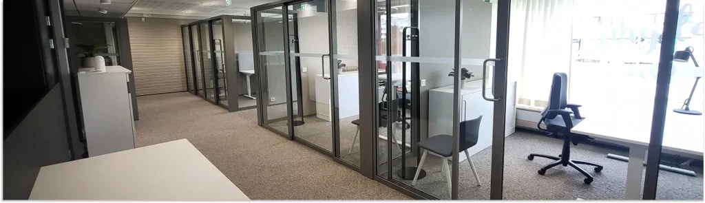 Office with natural lighting
